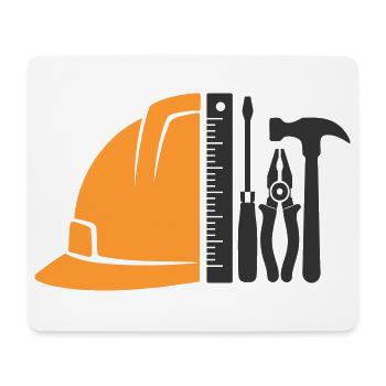Casque d’outillage et de construction – Logo Craftsman - Tapis de souris (format paysage) - blanc - Devant