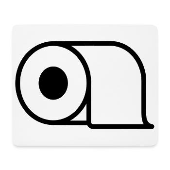 toilet paper roll - Mouse Pad (horizontal) - white - Front
