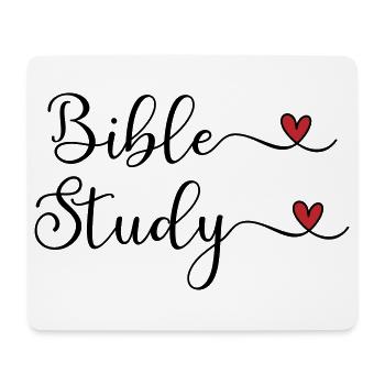 Bible Study Heart Design - Mouse Pad (horizontal) - white - Front