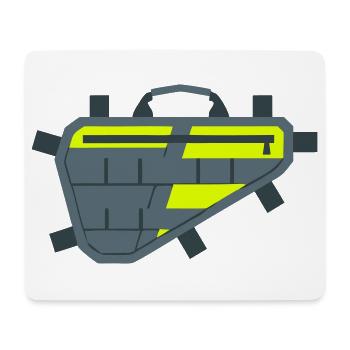 Bicycle Frame Bag Icon - Mouse Pad (horizontal) - white - Front