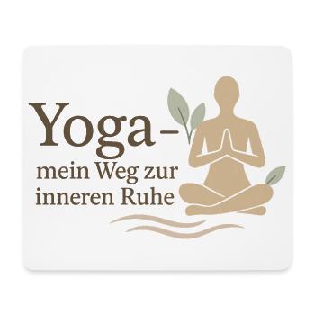 Yoga Weg Zur Inneren Ruhe - Mousepad (Querformat) - Weiß - Vorne