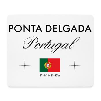 Ponta Delgada Portugal Koordinaten Reise Souvenir - Mousepad (Querformat) - Weiß - Vorne