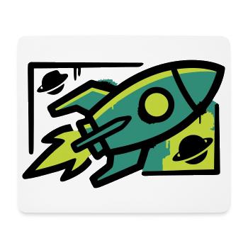 Rocket Graffiti Graphic - Mouse Pad (horizontal) - white - Front