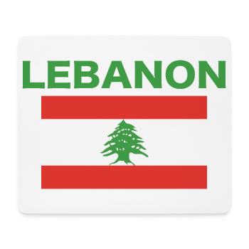 Libanon Fahne - Mousepad (Querformat) - Weiß - Vorne
