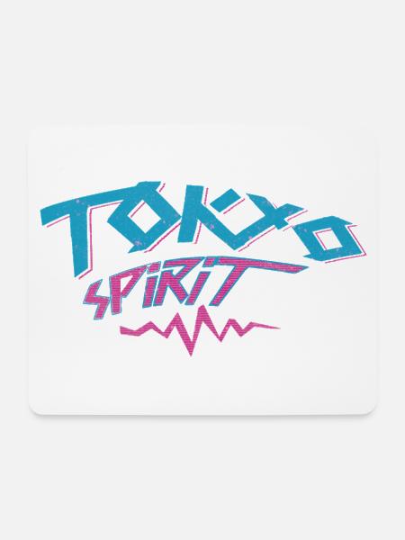 Tokio Spirit Neon-Graffiti - Mousepad (Querformat) - Weiß