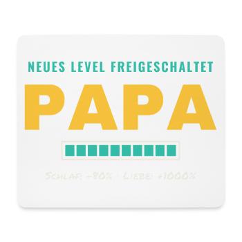 Papa – Neues Level freigeschaltet - Mousepad (Querformat) - Weiß - Vorne