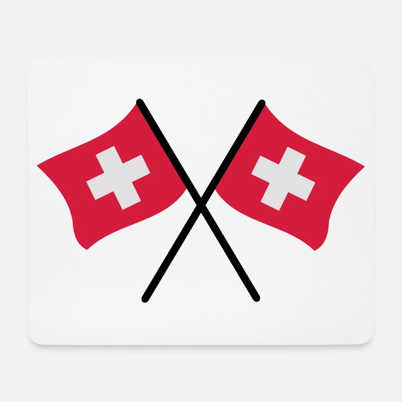 Swiss Flag - Mouse Pad (horizontal) - white