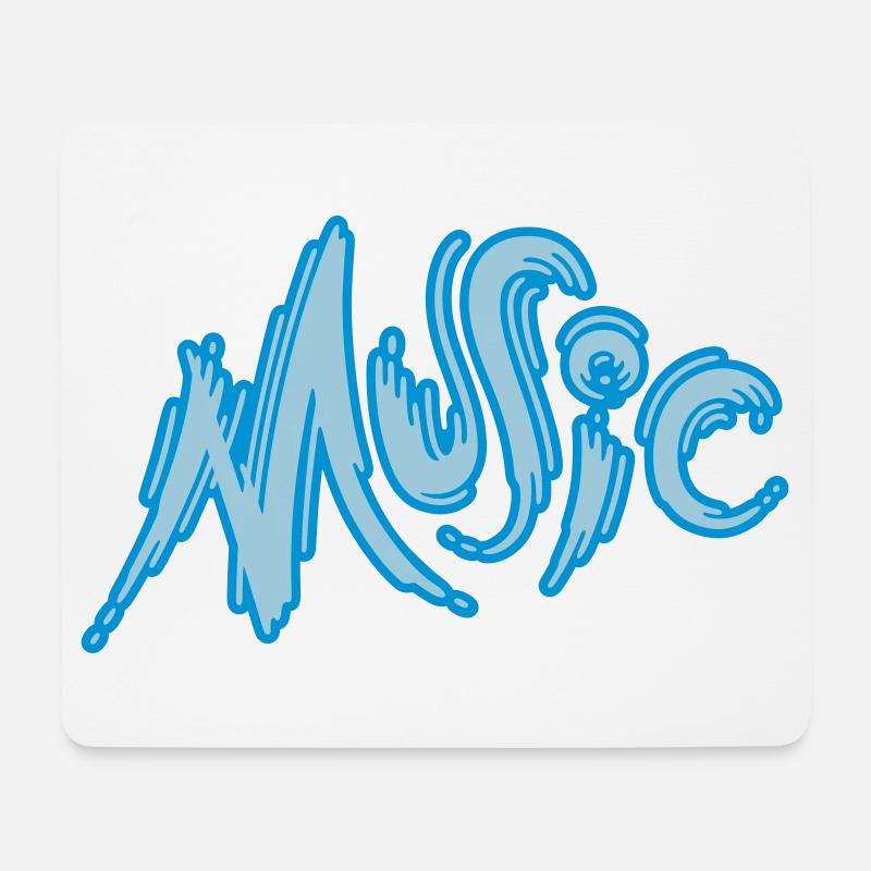 Music - Mousepad (Querformat) - Weiß