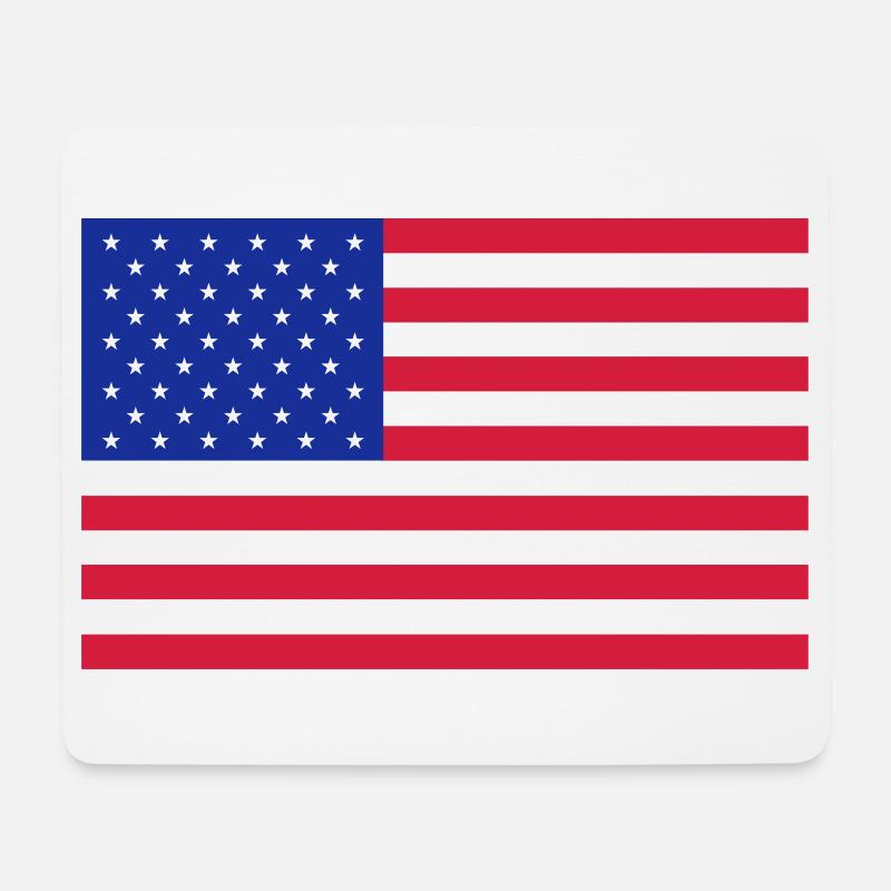 Flagge Amerika - Mousepad (Querformat) - Weiß