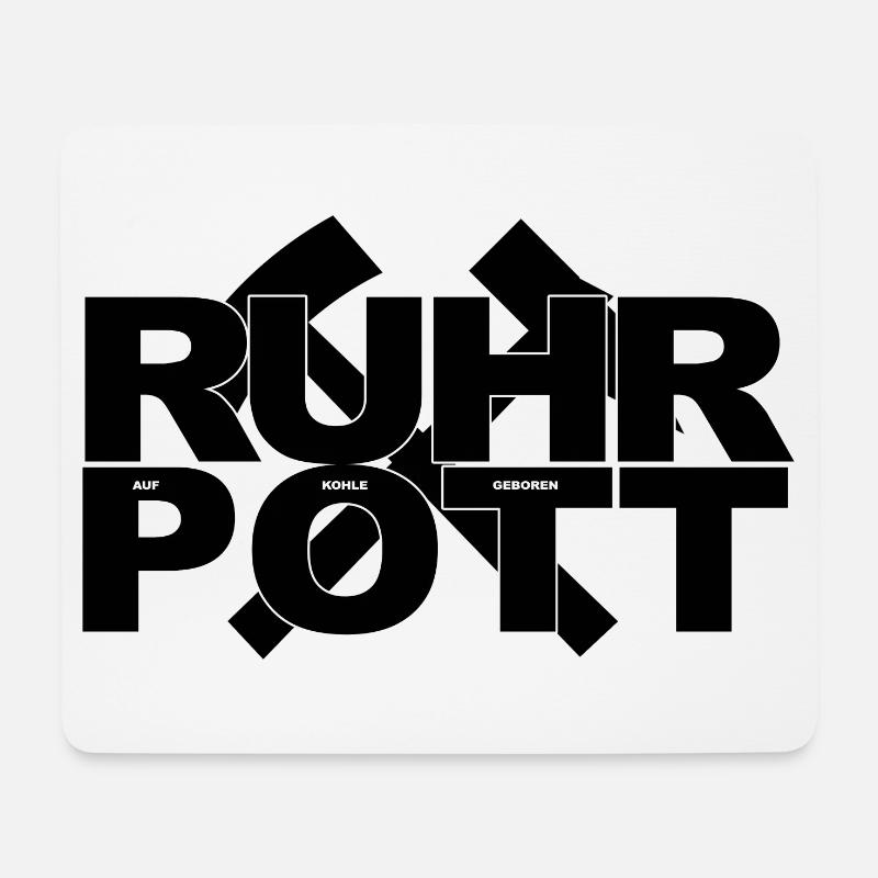 RUHRPOTT AUF KOHLE GEBOREN - Mousepad (Querformat) - Weiß