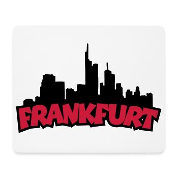 Francfort Skyline (Noir / Rouge) - Tapis de souris (format paysage) - blanc - Devant