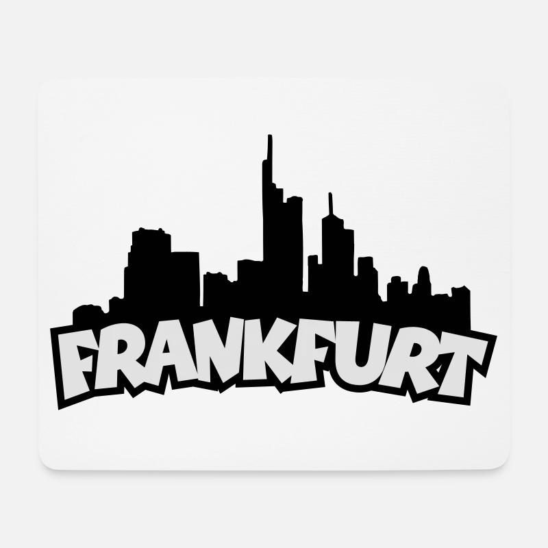 Frankfurter Skyline Frankfurt Logo - Mousepad (Querformat) - Weiß