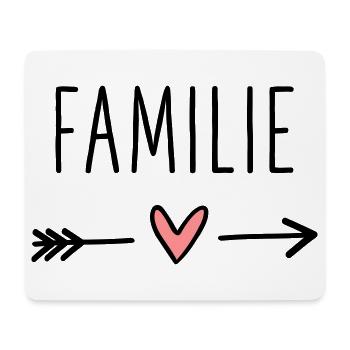 Familie Herz Pfeil Liebe Amor Zusammenhalt - Mousepad (Querformat) - Weiß - Vorne