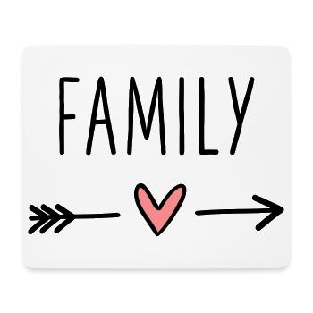 Family heart arrow love cupid cohesion - Mouse Pad (horizontal) - white - Front