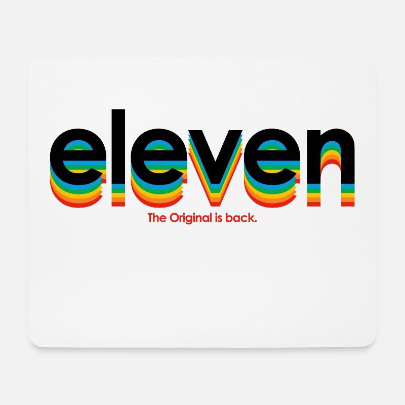 eleven - Mousepad (Querformat) - Weiß