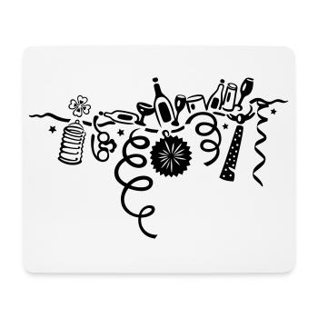 Party and silvester decoration - Mouse Pad (horizontal) - white - Front