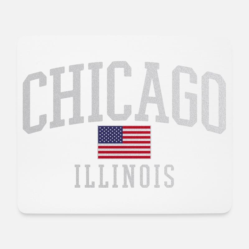 Chicago Flag Arc Emblem - Mousepad (Querformat) - Weiß