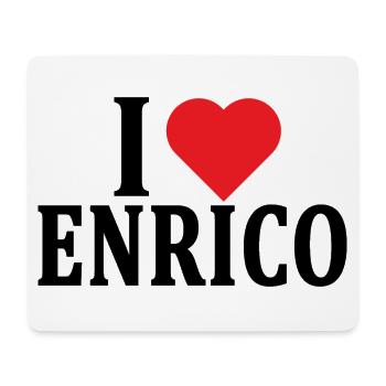 t-shirt J’adore Enrico idée cadeau t-shirt - Tapis de souris (format paysage) - blanc - Devant