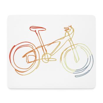 Vintage Mountain Bike Sketch - Mouse Pad (horizontal) - white - Front