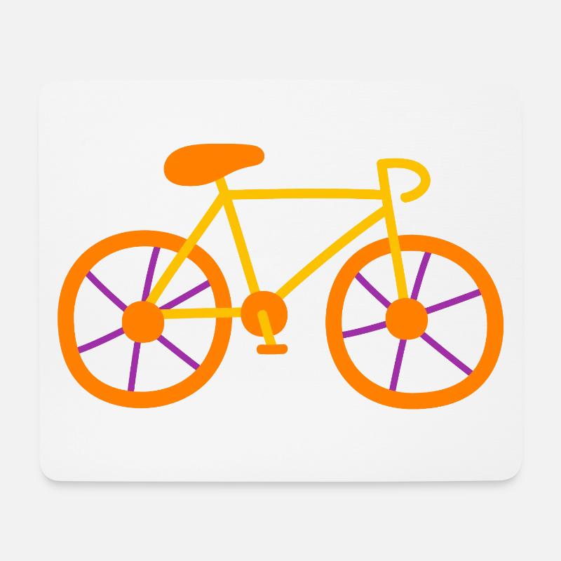 Fahrrad Comic Kinder radeln Radtour Rennrad bunt - Mousepad (Querformat) - Weiß
