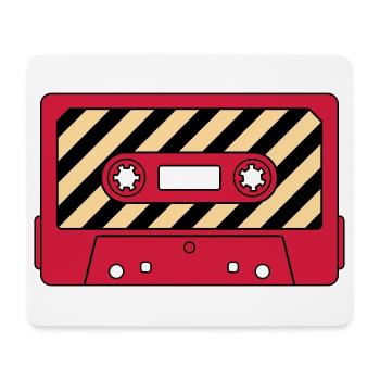 Kassette Retro Mixtape – Musik Kult Motiv - Mousepad (Querformat) - Weiß - Vorne