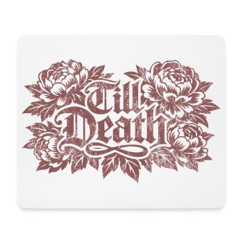 Till Death Florale Gothic | Valentins Tag - Mousepad (Querformat) - Weiß - Vorne
