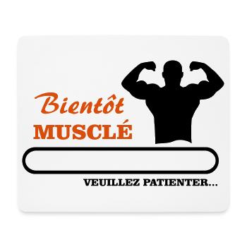 bald muskulös - Mousepad (Querformat) - Weiß - Vorne