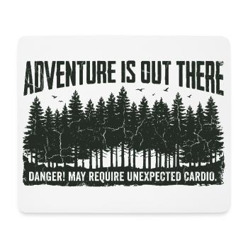 L’aventure est là dehors – Cardio Humor Dicton - Tapis de souris (format paysage) - blanc - Devant
