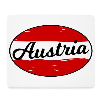 Austria Script Logo on Red - Mouse Pad (horizontal) - white - Front
