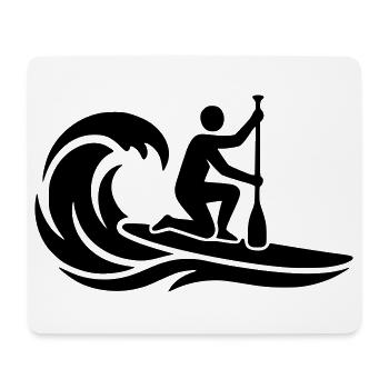 SUP Board Stand Up Paddling Wave Surfing - Mouse Pad (horizontal) - white - Front