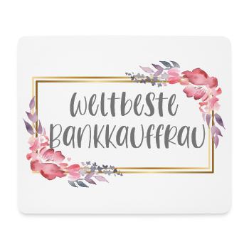 Bankkauffrau Ausbildung Beruf Arbeit Bank Büro - Mousepad (Querformat) - Weiß - Vorne