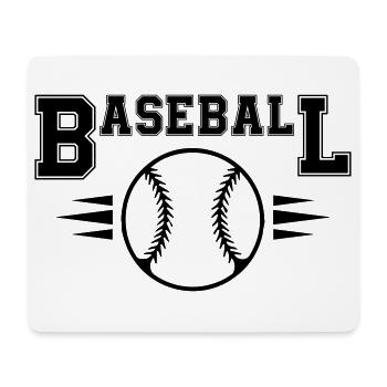 Baseball - Mousepad (Querformat) - Weiß - Vorne