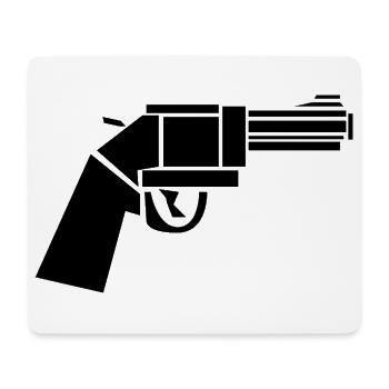Vintage Revolver – Western Illustration - Mouse Pad (horizontal) - white - Front