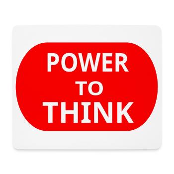 power_to_think - Mousepad (Querformat) - Weiß - Vorne