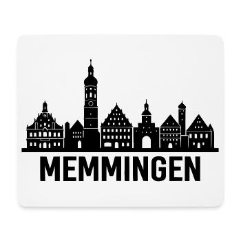 Memmingen Skyline Silhouette - Mousepad (Querformat) - Weiß - Vorne