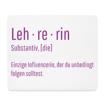 Lehrerin Substantiv Influencerin Lustig Geschenk - Mousepad (Querformat) - Weiß - Vorne