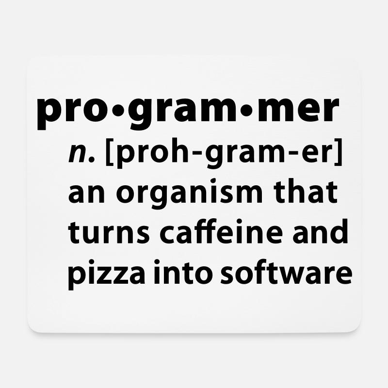 Programmer Wörterbuchdefinition - Mousepad (Querformat) - Weiß