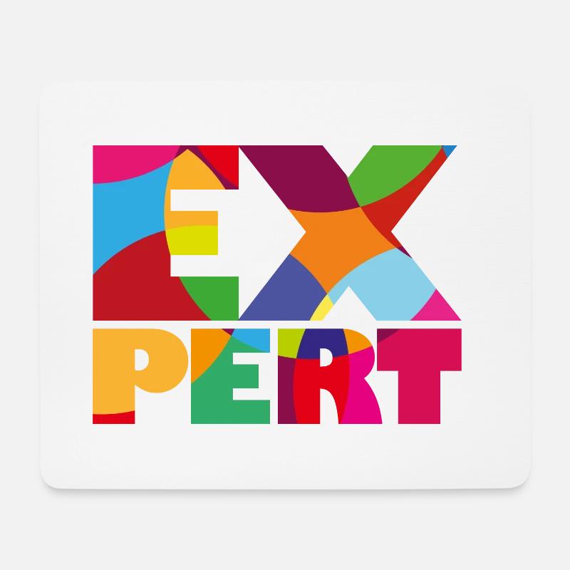 Expert - Experte/Expertin - Mousepad (Querformat) - Weiß