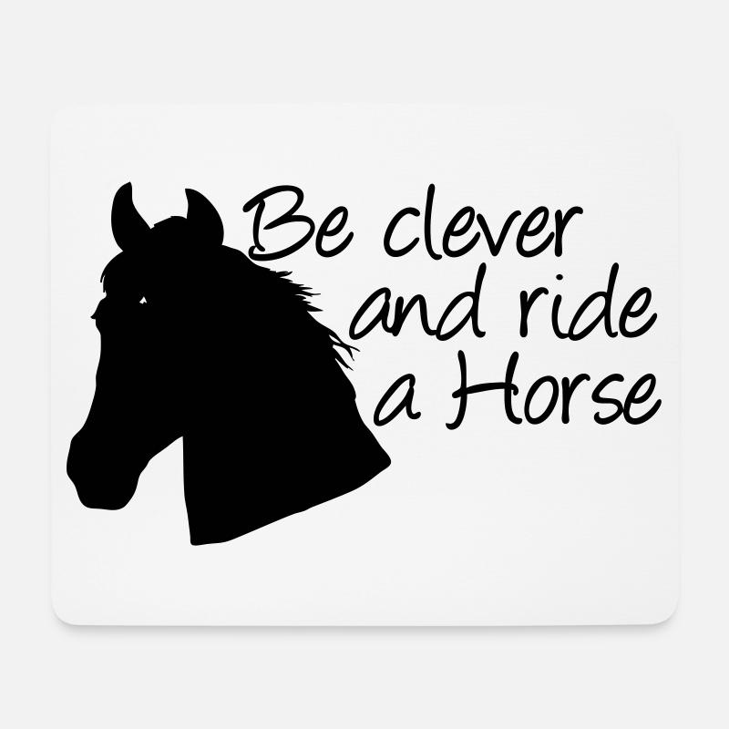 Ride a Horse Pferd Pferde Reiten Reiter Geschenk - Mousepad (Querformat) - Weiß