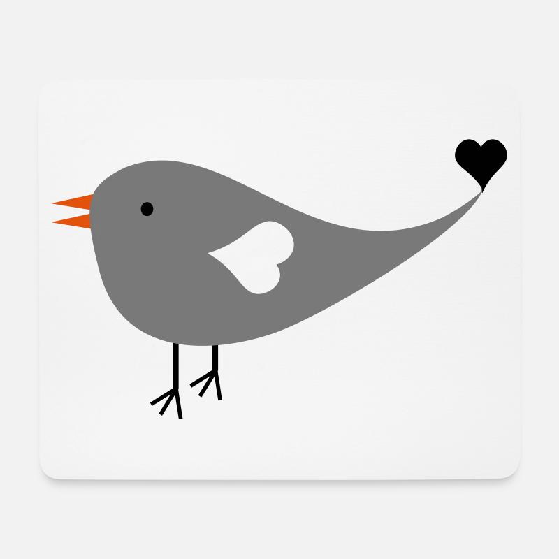Spatz - Mousepad (Querformat) - Weiß