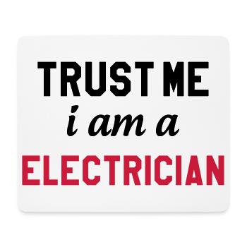 Electrician Electricity Elektriker Electricien Job - Mouse Pad (horizontal) - white - Front
