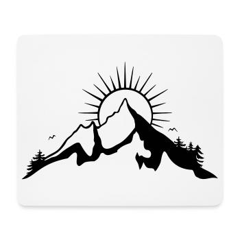 Mountain, hiking, mountaineering - Mouse Pad (horizontal) - white - Front