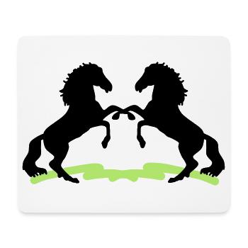 Chevaux - Tapis de souris (format paysage) - blanc - Devant