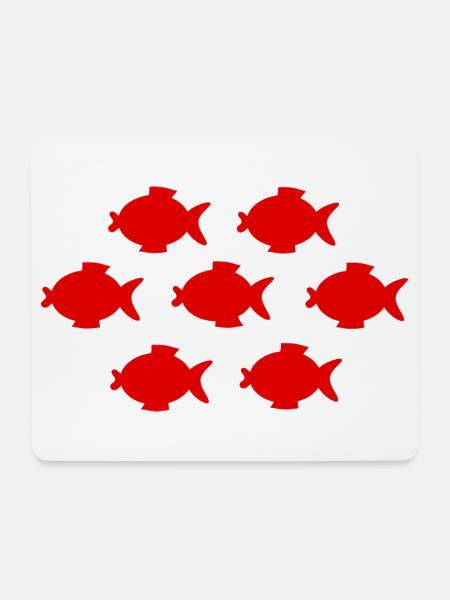 Fisch T-shirt Fisch Shirt Fisch angeln - Mousepad (Querformat) - Weiß