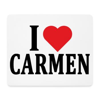 T-Shirt Ich liebe Carmen T-Shirt Geschenkidee - Mousepad (Querformat) - Weiß - Vorne