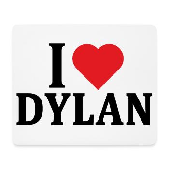 T-Shirt Ich liebe Dylan T-Shirt Geschenkidee - Mousepad (Querformat) - Weiß - Vorne