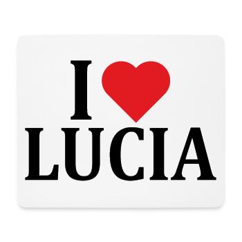 Name T-Shirt I love Lucia T-Shirt Geschenkidee - Mousepad (Querformat) - Weiß - Vorne