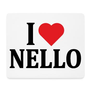 T-Shirt I love Nello T-Shirt Geschenkidee - Mousepad (Querformat) - Weiß - Vorne