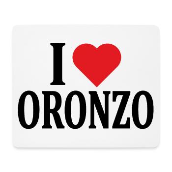 T-Shirt I love Oronzo T-Shirt Geschenkidee - Mousepad (Querformat) - Weiß - Vorne