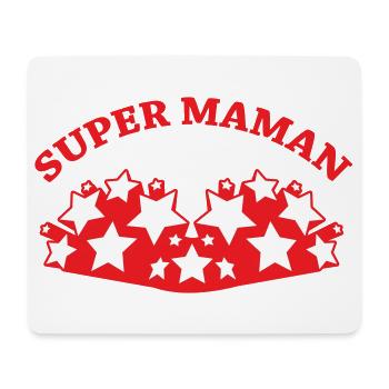 Super Maman - Fête des Mères - Tapis de souris (format paysage) - blanc - Devant